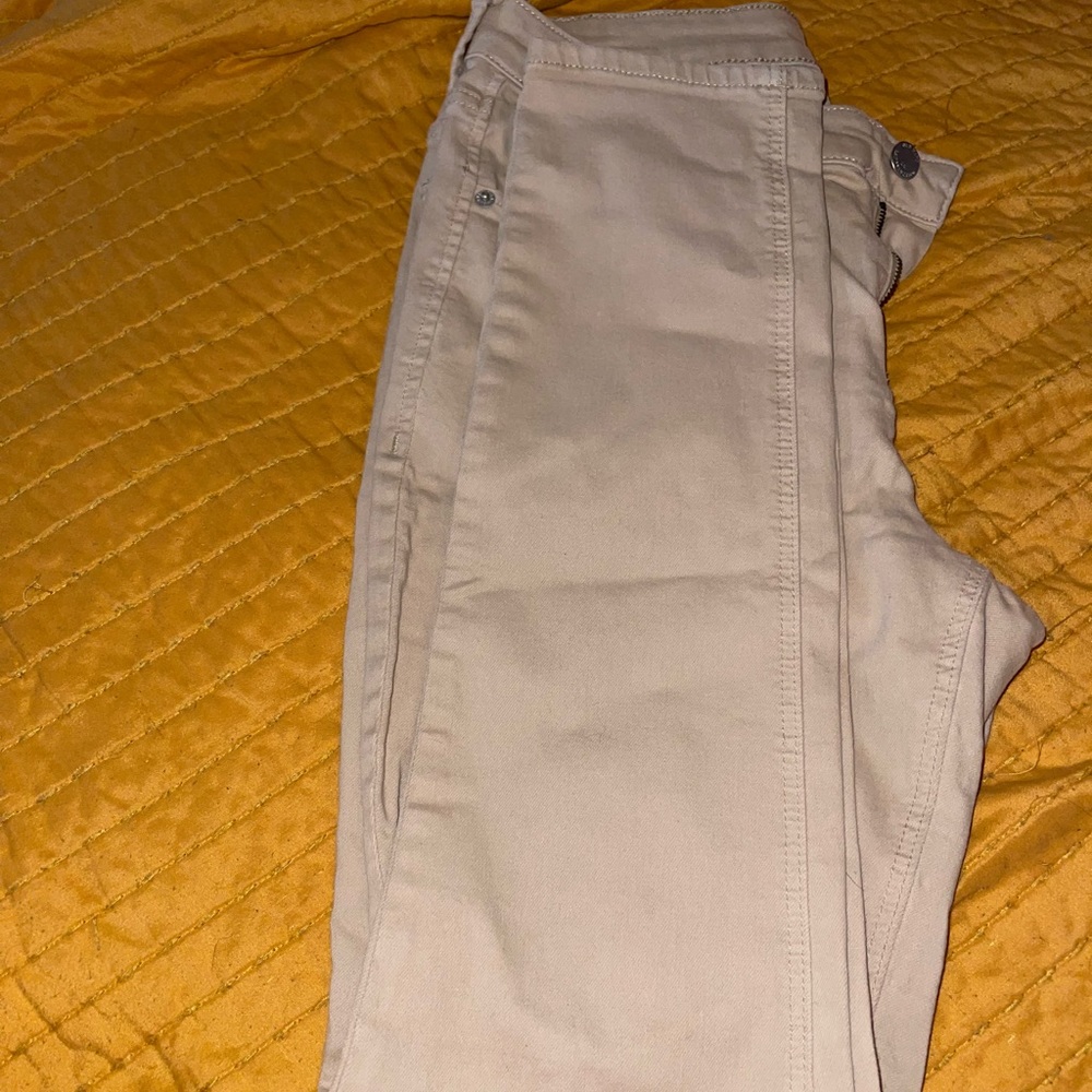 Khaki skinny jeans